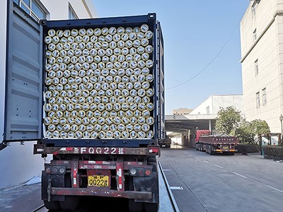PE Fabric roll in truck PE Fabric roll in truck